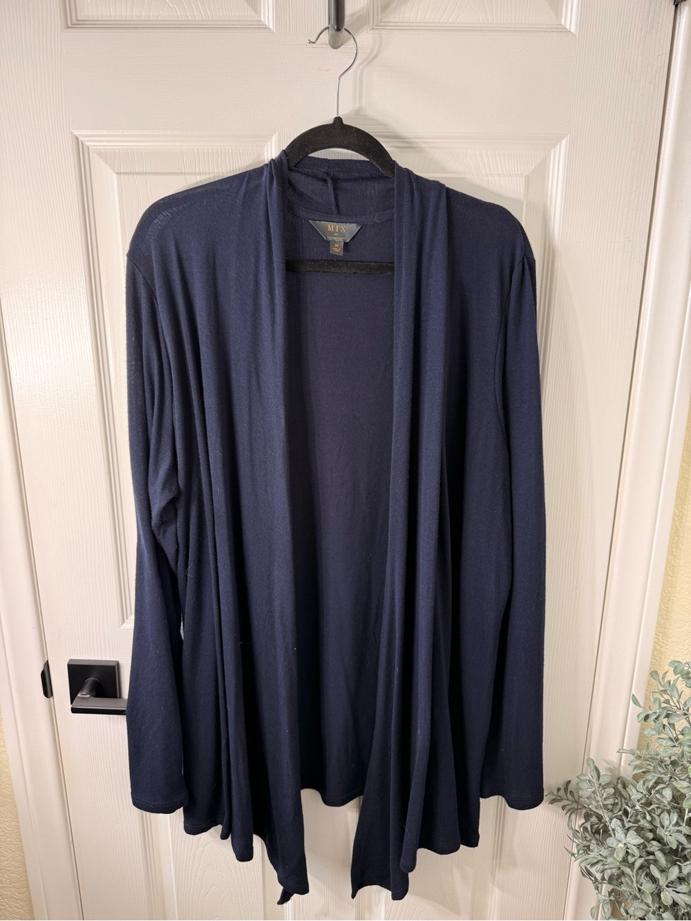 Navy Open-Front Women’s Cardigan Sweater
